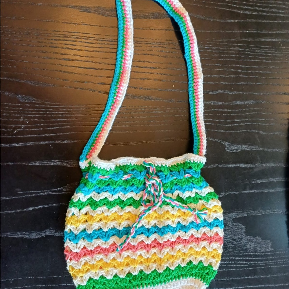 Multicolor Crochet Shoulder Bag